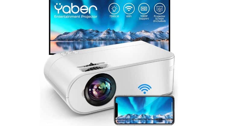 10. YABER V2 8000L Projector - Best Portable Wireless Projector